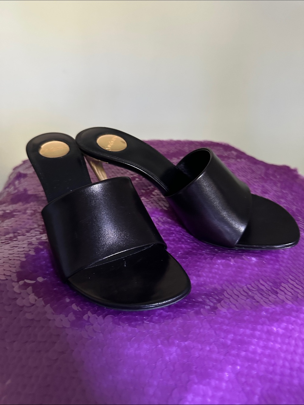 RRP€995 SAINT LAURENT Leather Mule Sandals US6.5 UK3.5 EU36.5 Made in Italy - Picture 2 of 11